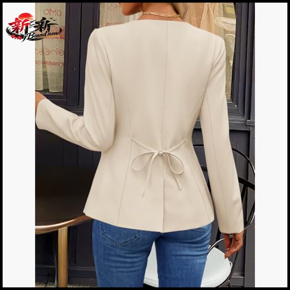 Polyester Blend Blazer With Drawstring Waist For … - image 3